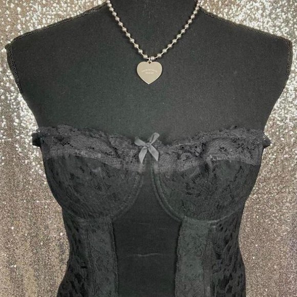 ❌SOLD❌ Etam black lace unlined corset size 36B - Picture 2 of 4